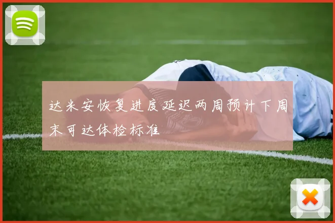 达米安恢复进度延迟两周预计下周末可达体检标准